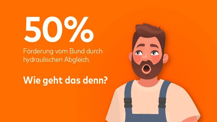 50 % Förderung vom Bund durch hydraulischen Abgleich