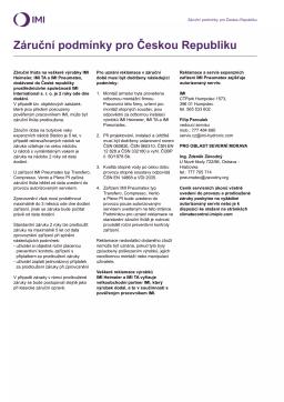 Zaruční podmínky CZ 2024