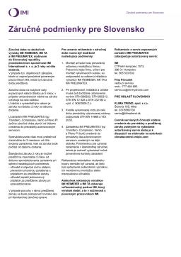 Záruční podmínky SK 2024