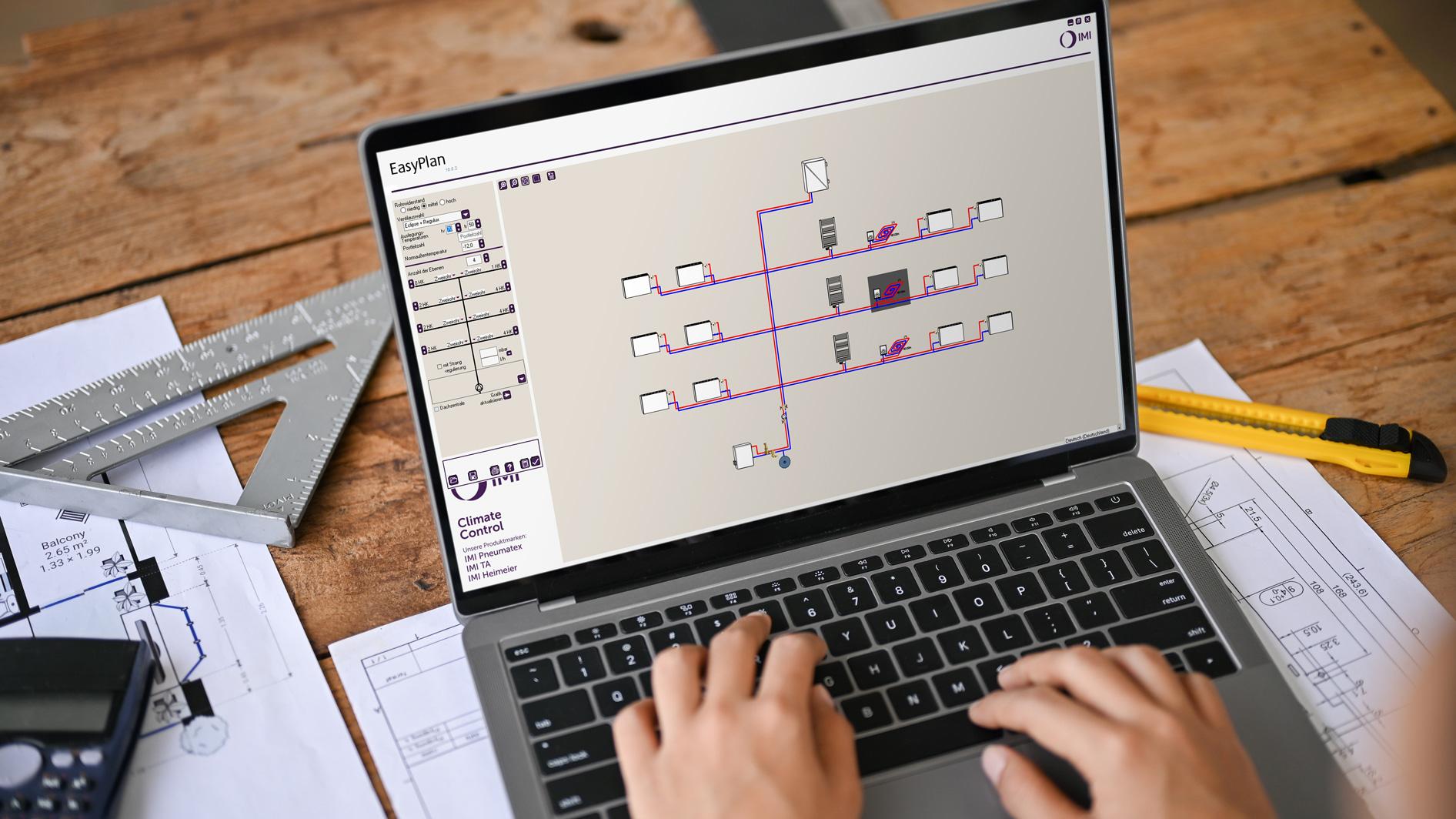 EasyPlan Software auf Laptop