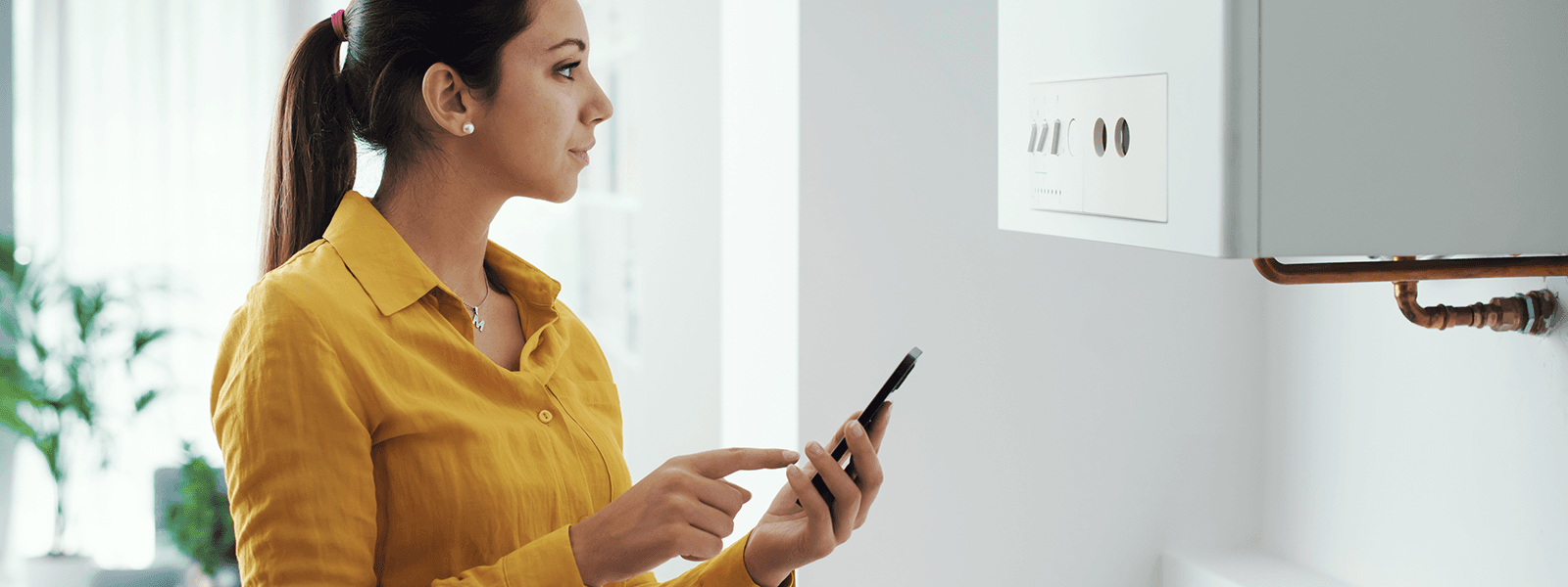 Connecting app and boiler picto