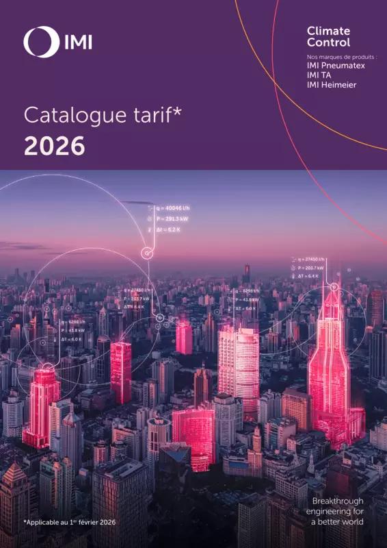 IMI Catalogue Tarif 2026 France