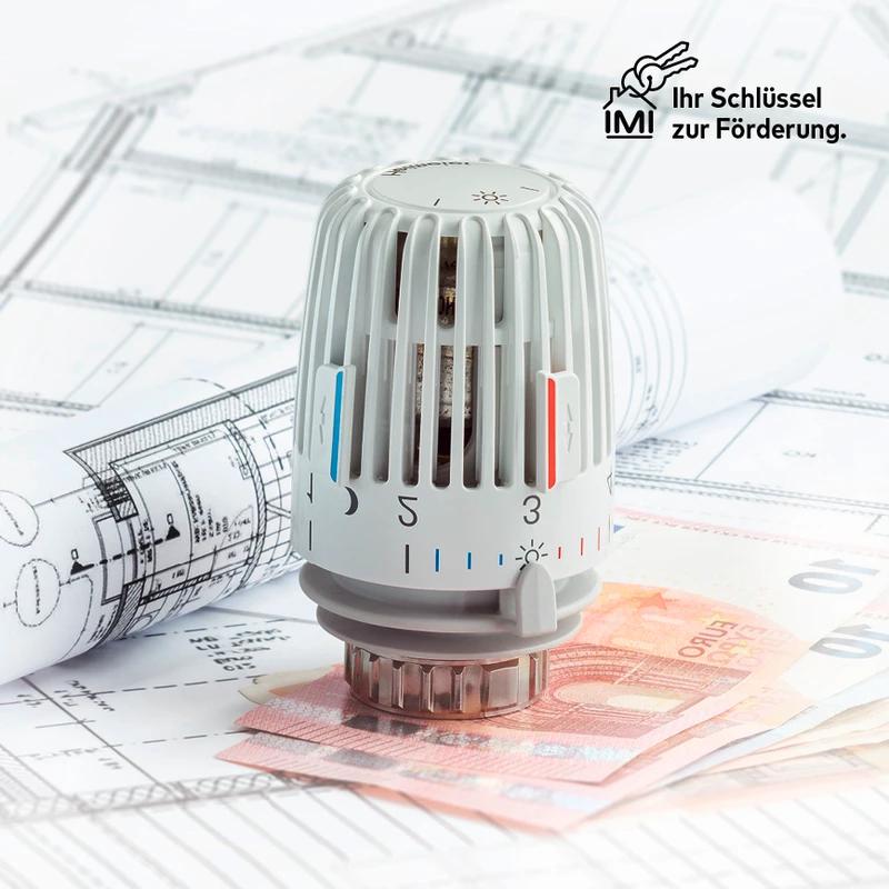 Thermostatkopf und Baupläne von IMI