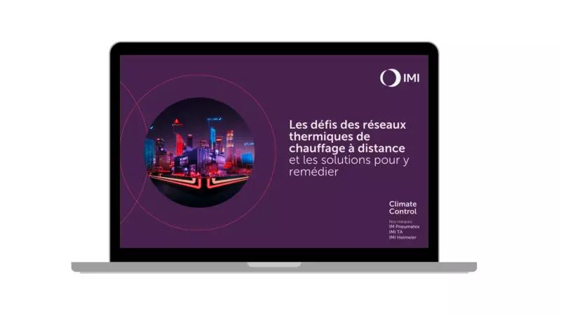 Illustration d'un laptop contenant le whitepaper sur le chauffage à distance